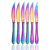 Multi-color Ultra-Sharp Serrated Solid Handle Steak
