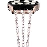 NewWays for Samsung Galaxy Watch 8/8 Classic Bands, Galaxy Watch 7 6 5 4 Bands, Women Metal Replacement Bling Jewelry Bracelet Rhinestone Strap Wristband for Galaxy Watch 8 7 6 5 4