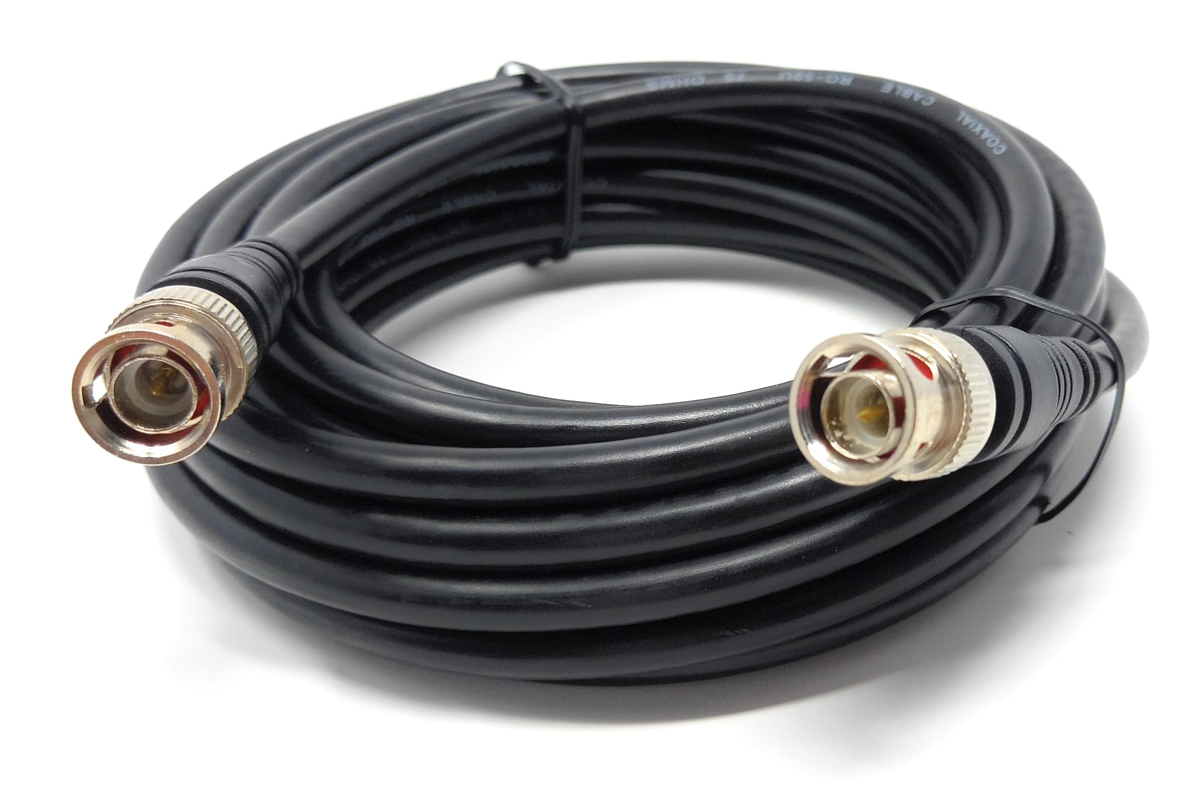 DRUT 5m BNC Male to BNC Male Coax Lead 50 Ohm RG58/58U Coaxial Cable for Analogue and Serial Digital Interface Video Signals and CCTV Camera Equipment 16.5ft
