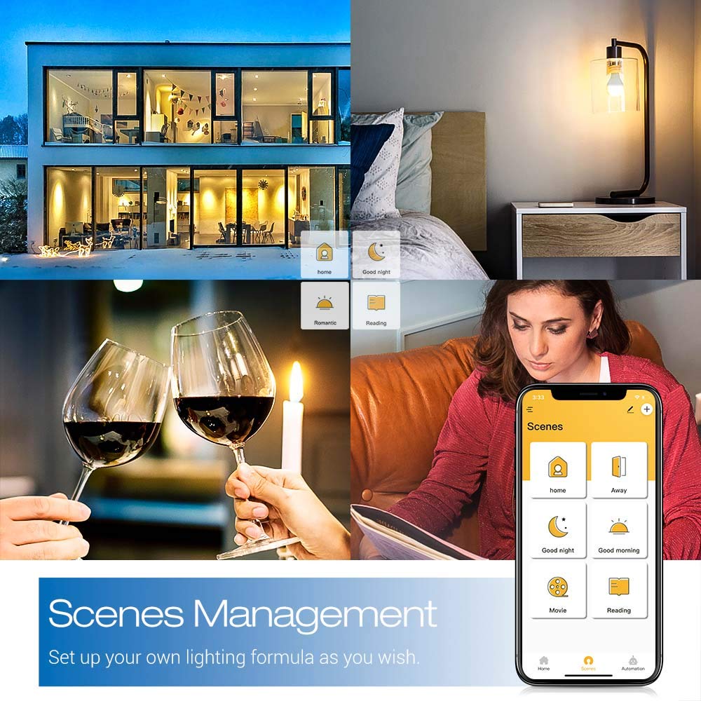 Linkind LED Zigbee Smart Bulb Starter Kit, 2 Dimmable Zigbee LED E26 Bulbs & 1 Mini hub, 9W 2700K Warm White, 60W Equivalent, Compatible with Alexa