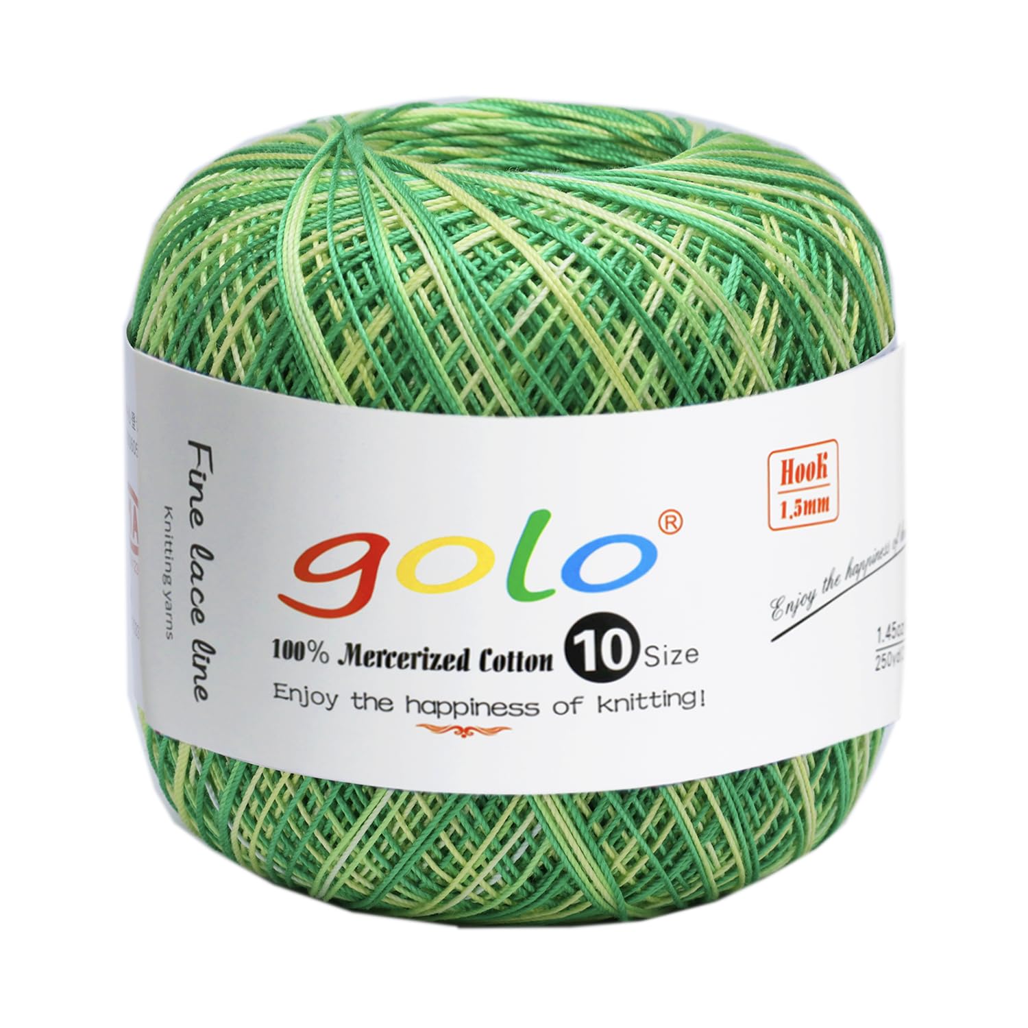 golo Crochet Thread Size 10 Yarn for Hand Knitting Lace Yarn Green-D07