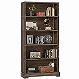 TVU 5-Shelf Wood Bookcase, 65 Inch Tall Bookshelf