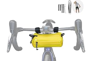 Lumiere & Co. Bike Handlebar Bag, Bike Bag, Bicycle Handlebar Bag, Bike Front Bag, Mountain Bike Storage, Bicycle Accessories, Handlebar Bags, small bike bag, Road Bike Bag (Yellow, Small)