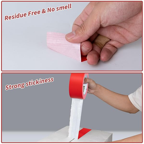 OLEITODH 22 PACK RED DUCT TAPE HEAVY DUTY,8.3 MIL THICKNESS,2 INCHES X 30 YARDS,STRONG INDUSTRIAL STRENGTH,FLEXIBLE,NO RESIDUE,WATERPROOF AND TEAR BY HAND,MULTI-USE FOR INDOOR & OUTDOOR REPAIRS