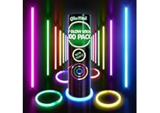 100 Ultra Bright Glow Sticks Bracelets and Necklaces - Halloween Glow in The Dark Party Supplies Decorations - Bulk 8" Glowst