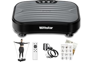 WITHSTAR Vibration Plate Exercise Machine, Power Waver Vibration Plate Platform for Lymphatic Drainage Whole Body Vibration Plate Machine Helps Weight Loss Shaping 330lbs