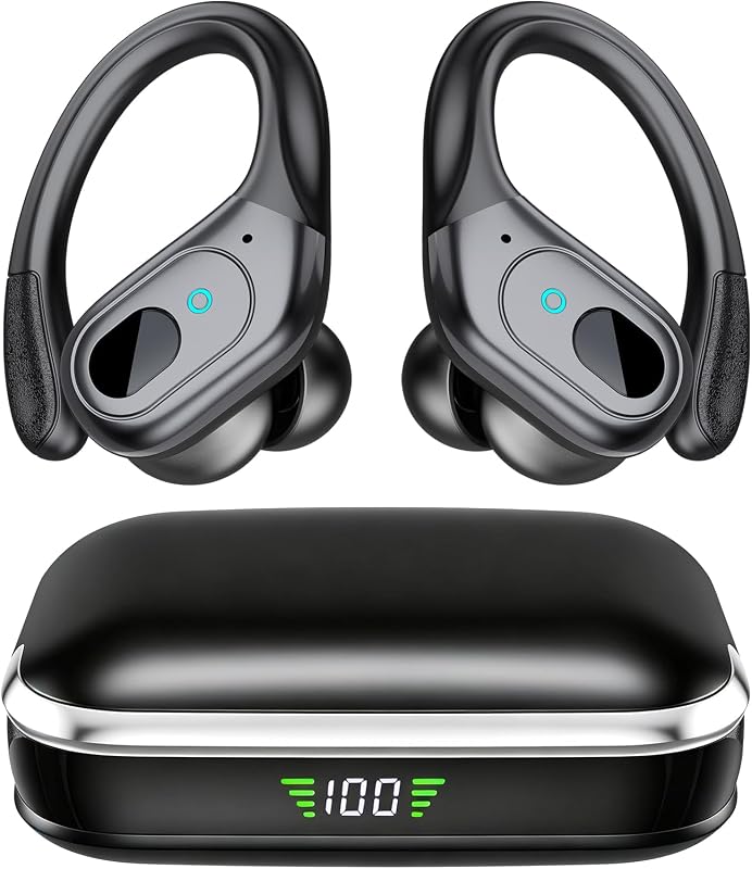 Auriculares inalámbricos Bluetooth 5.4, Earbuds de cancelación de Ruido con Tiempo de reproducción de 75 Horas, Pantalla de alimentación led, Auriculares Impermeables IPX7 — foto 1 de 7