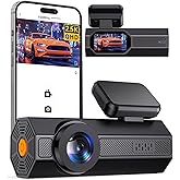 Dash Cam Front 2.5K: VEEMENT Mini Dash Cam for Cars, 1440P Car Camera with APP, 1.47" Display Dashcam, WiFi Dash Cam with WDR