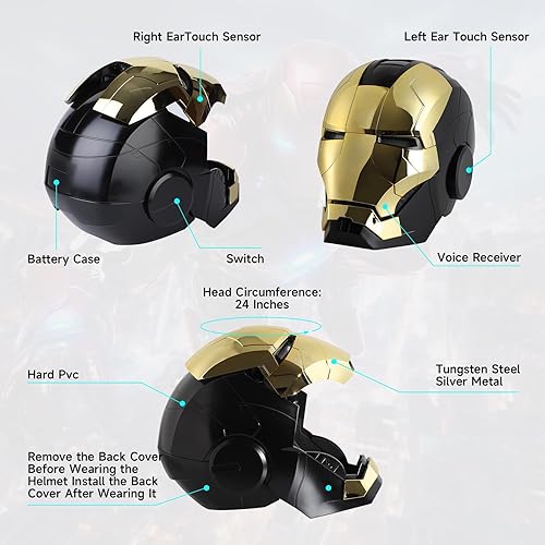 Iron Man Mask Autoking Iron Man MK5 Helmet - 1:1 Scale Voice-Controlled  Cosplay Mask With Transform Feature Iron Man 1:24 Diecast & Toy Vehicles