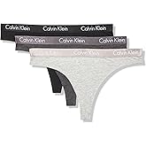 Calvin Klein Women's Motive Cotton Multipack Thong Panty, 3 Pack