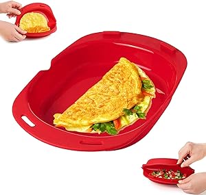 Silicone Omelette Maker, Quick and Easy Omelets, Microwave Oven Non Stick Omelette Tools (1PCS)