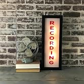 Recording RGB LED Neon Lightbox Wall Mountable Pulsing Dimmable Light Sign Illuminated Lights for Recording Studio Cinema Libraries Cafes Home Company USB Powered
