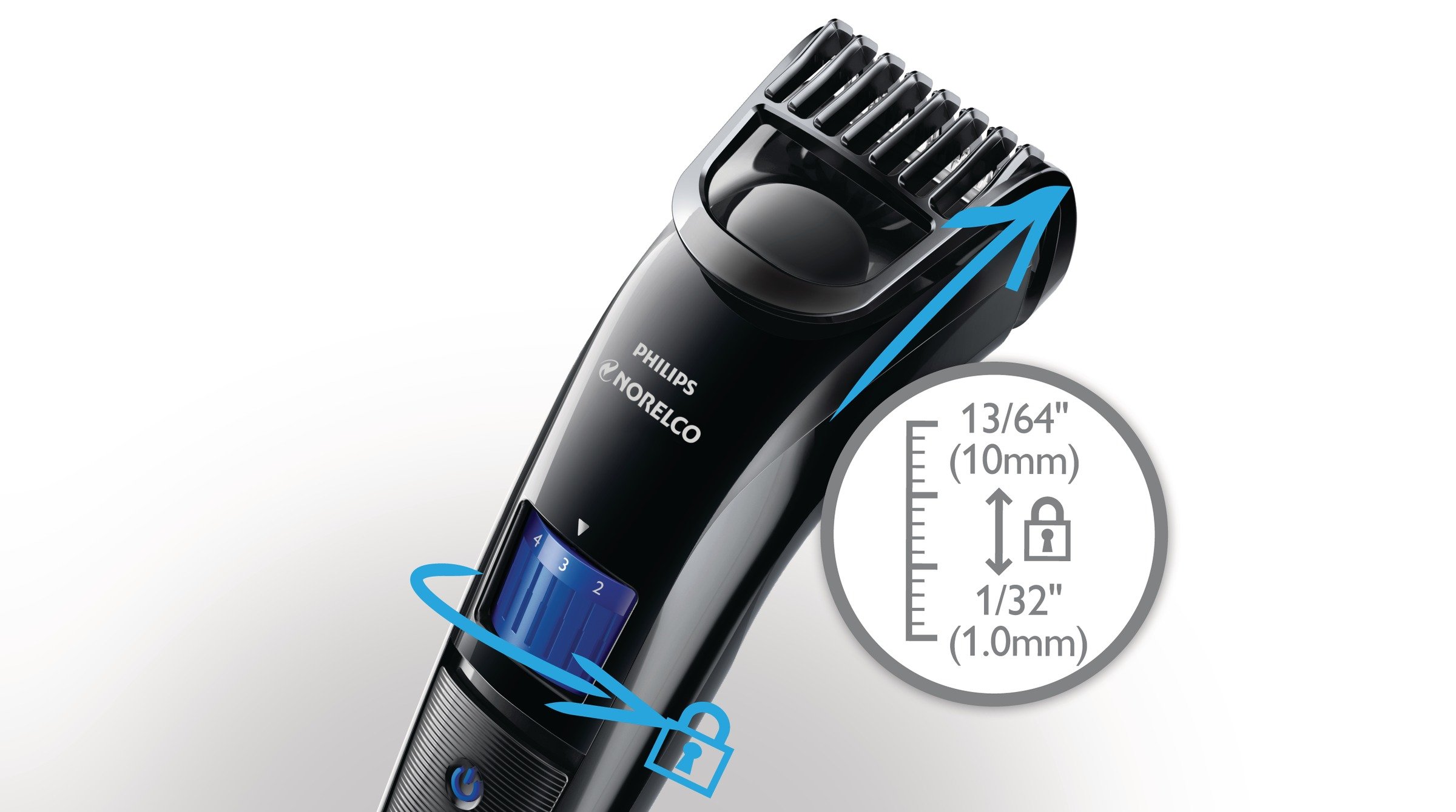 Galleon Philips Norelco BeardTrimmer 3100 With Adjustable Length