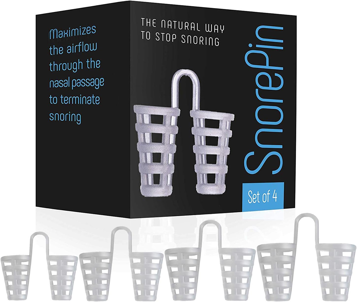 Anti Snoring Nose Vents - Best Sleep Solution for Instant Relief Snore Stopper Sleeping Aid to Ease Breathing Men and Woman by SnorePin (4 Sizes): Health & Personal Care