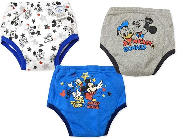 Amazon Co Jp ブルー 90cm 男児 ベビー Disney ディズニー ミッキー 3枚組 トレーニングパンツ トレパン 3層構造 インナー 肌着 下着 男の子 90cm 95cm A 1929b メール便対応 服 ファッション小物