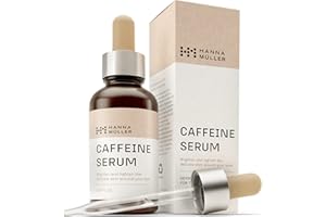 HANNA MÜLLER Caffeine Eye Serum, Dark Circles Under Eye Care for Women, Under Eye Serum Products to Brighten and Reduce Appearance of Puffy Eyes, Eye Bags, Fine Lines & Wrinkles, Eye Care, Eye Serum for Anti Aging