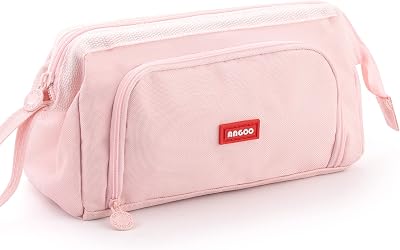 EASTHILL Large Pencil Case 100-pen Capacity Top/Front Opening Pouch