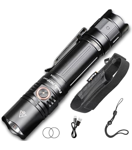 Fenix TK20R v2.0 Rechargeable Tactical Flashlight, 3000 Lumen Long