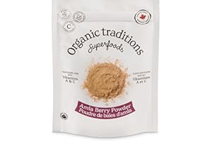 Organic Traditions Amla Powder, Canadian Owned, Indian Gooseberry, Amalaki - 200 Grams/7 Ounces