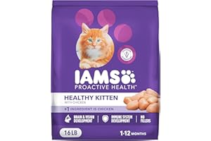 IAMS Proactive Health Healthy Kitten Dry Cat Food with Chicken, 16 lb. Bag