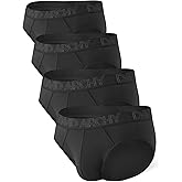 DAVID ARCHY Men's Underwear Briefs Rayon Made from Bamboo Wicking-Moisture Support Pouch Soft Underwear for Men 4 or 7 Pack