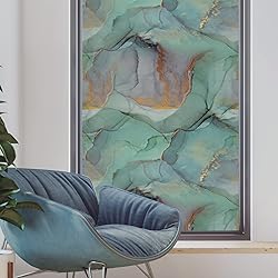 DKTIE Marble Pattern Privacy Window Film with