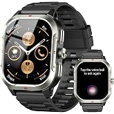 Smart Watch for Men Built-in GPS,50+ Day Battery Life, Answer/Make Calls | Military 2.06" HD Fitness Watch,24/7 Heart Rate Sleep Monitor, 100+ Sport Modes,IP68 Waterproof for iPhone/Android