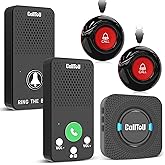 CallToU Caregiver Pager Alert Button Intercoms Wireless for Home for Seniors/Caregivers/Elderly/Patient/Pregnant/Home/Office 500FT Long Range, No Monthly Fee, Waterproof, Easy Install