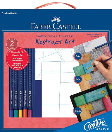 Faber-Castell - Creative Studio Watercolor Canvas Art Abstract Art Kit Kids Crafts: Amazon.in: Home & Kitchen