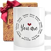 Christian Mug Gift for Women Men, 'You Are Amazing' Bible Verse Coffee mug, Religious & Inspirational Faith Mugs Gifts, Spiritual Birthday Christmas mugs gifts for Family, Friends, BFF, Coworkers-105