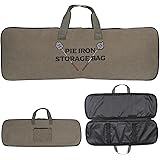 Deluxe Pie Iron Bag for Mountain Pie Maker - Fits Up To 4 Campfire Pie Irons, Heavy Duty Padding with Extra Pocket for Campfi