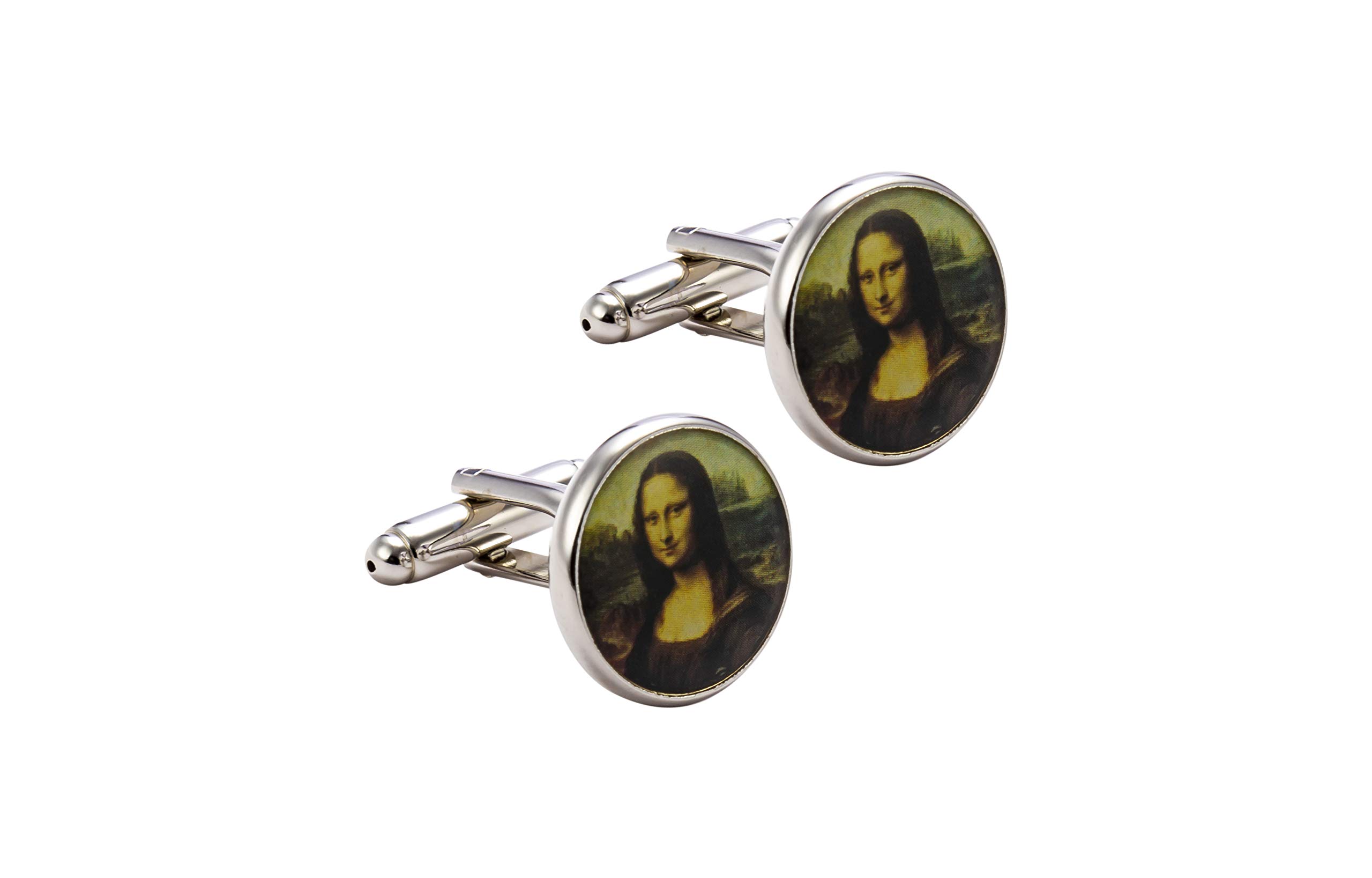 Knighthood Mona Lisa Cufflinks for Men Stainless Steel