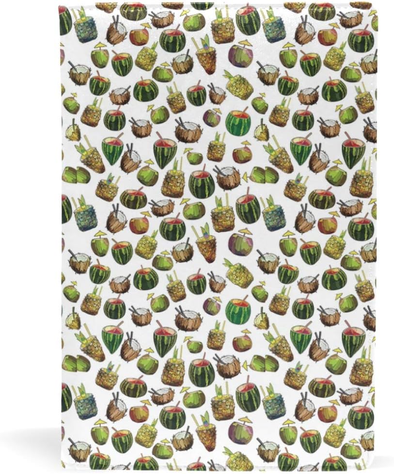 Coconut Pineapple and Watermelon Book Covers School Book Protector Protect Against Wear 8.7×5.8in