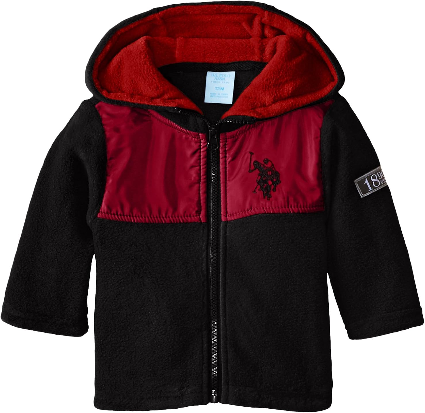 U.S. Polo Assn. Baby Boys' Polar Fleece Hooded Jacket Clothing