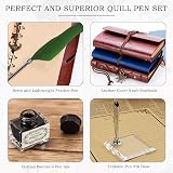GCCL Quill Pen and Ink Set Antique Feather Dip Calligraphy Green view 3