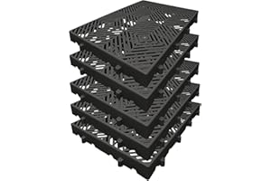 LXSEHN Plastic Pallet, Safety Storage Nestable Shipping Grid Pads, 2pcs HDPE Automotive Non-Slip Platform Firm Warehouse Pad for Supermarket Pet (5pcs-23.6x15.7x2IN)