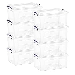 Superio Clear Storage Bins with Lids, 16 Quart BPA