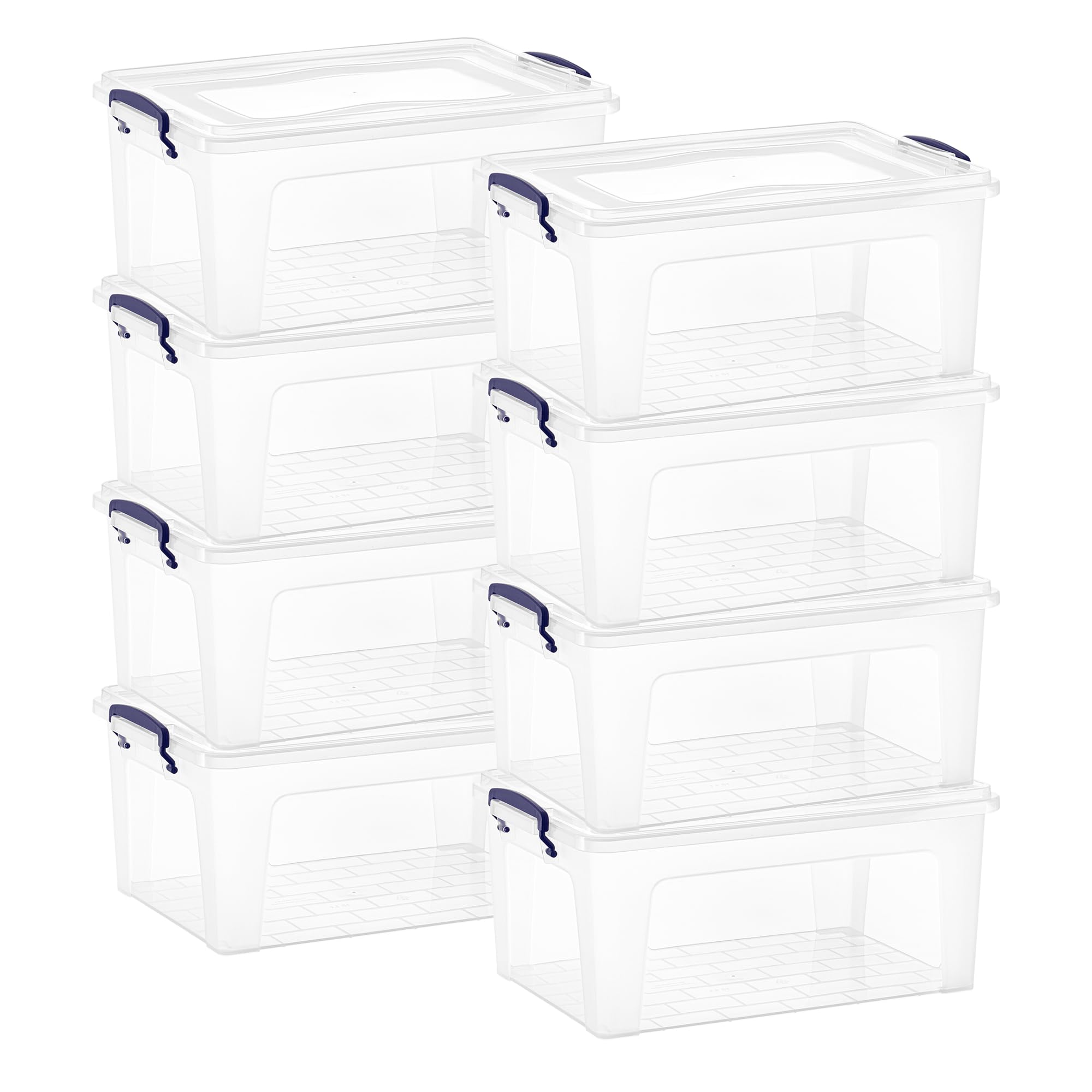 Superio Clear Storage Bins with Lids, 16 Quart BPA