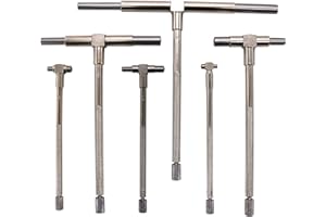 TEXALAN(R) Telescoping Gage Set 5/16" - 6" / 8mm-150mm Range 6pcs with Pouch Carbon Steel for Hole Diameter