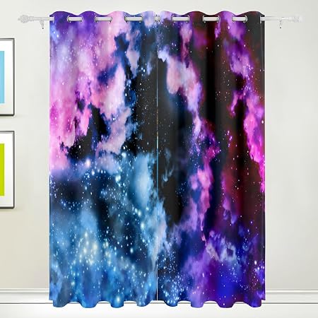Montoj Tende Oscuranti Con Motivo Galassia Colore Viola E