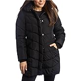Steve Madden Womens Long Puffer Coat - Heavyweight Insulated Fall Winter Jackets for Women Windproof Long Length Bubble Parka