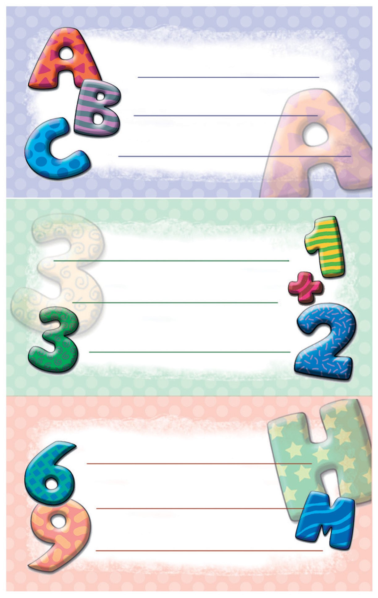 AVERY Zweckform 59203 Book Labels ABC (Strong Hold) 6 Stickers