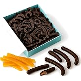 ANDY ANAND Chocolate Covered Orange Peel Bars Infused Fresh Oranges Zest, Handcrafted Dark Chocolate Orange Sticks, Gourmet Chocolate Truffles Gift Box (40 Pcs, 12 oz)