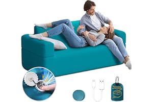 Aerogogo Inflatable Sofa, Air Couch with Built-in Air Pump, 4kPa High-Pressure & Durable Blow Up Couch for Camping, Picnic, Beach & Home (Loveseat)