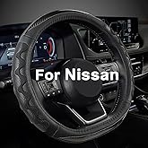GIANT PANDA Steering Wheel Cover for Nissan Altima Rogue - Car Steering Wheel Cover for Nissan D Shape(Gray-D-Shaped)