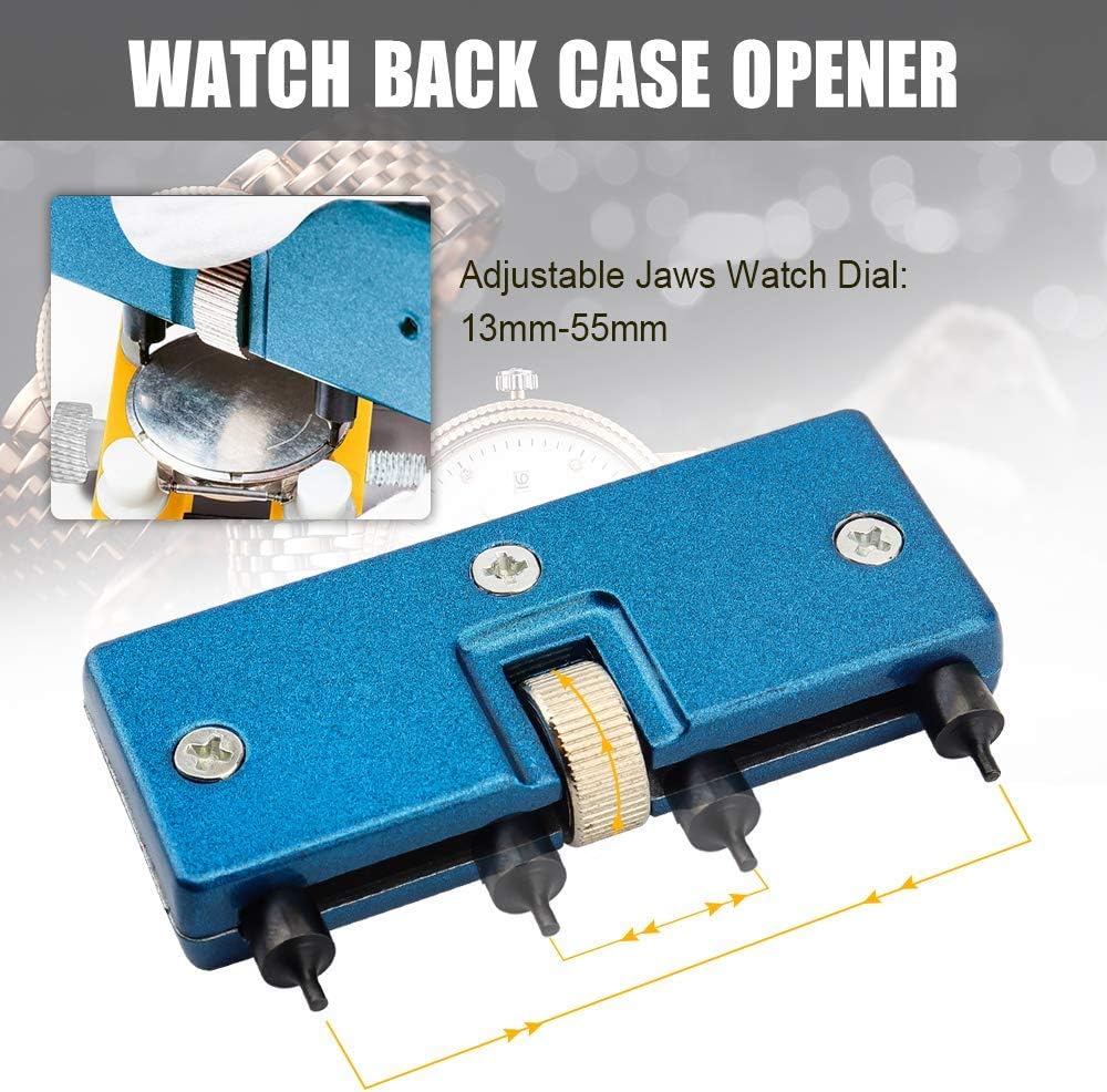 GOOGUJIA Watch Repair Tool Kit, Case Opener Spring Bar Tool, Watch Battery Replacement Tool Kit, Watch Band Link Removal Tool Set with Carrying Case and Instruction Manual For Beginner (172, Medium): Home Improvement