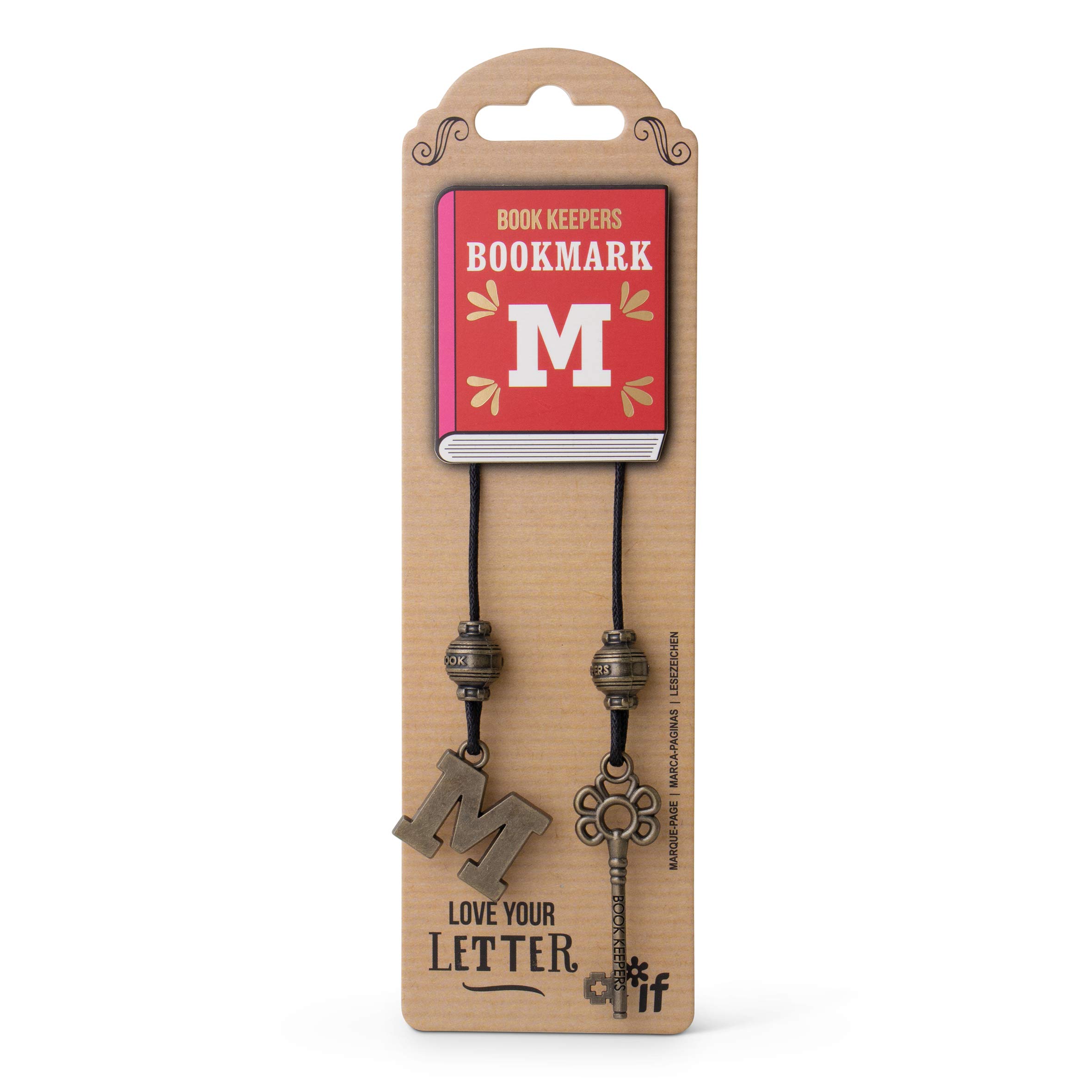 IF Book Keepers Personalised Bookmark - Letter M