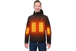 ANTARCTICA GEAR Heated Jacket for Men and Women, Winter Coat with 12V 16000mAh Battery Pack, Soft Shell Heating Hood Jacket