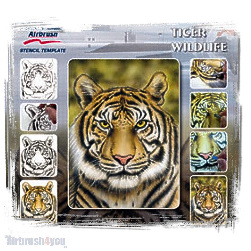 Stencil airbrush A4 Tiger Wildlife Harder&Steenbeck