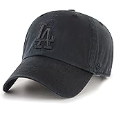 47 Brand Los Angeles LA Dodgers Clean Up Hat Cap Adjustable (All Black)